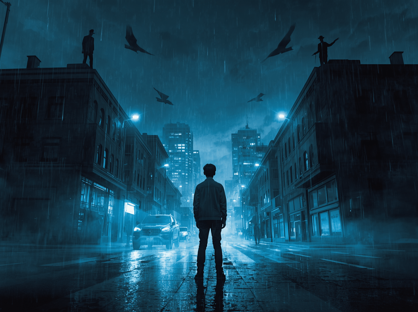Bryce Hillcrest under surveillance by the Unity secret organization in The Atlantian Chronicles
